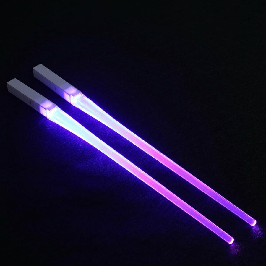 LEDライトセーバー箸再利用可能なライトアップ箸キッチンパーティーパープル : STKショップ - 通販 - Yahoo!ショッピング