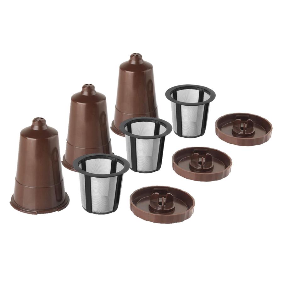カフェバーブラウン用の3x再利用可能なKカップ詰め替え可能なポッドコーヒーフィルター｜stk-shop｜02