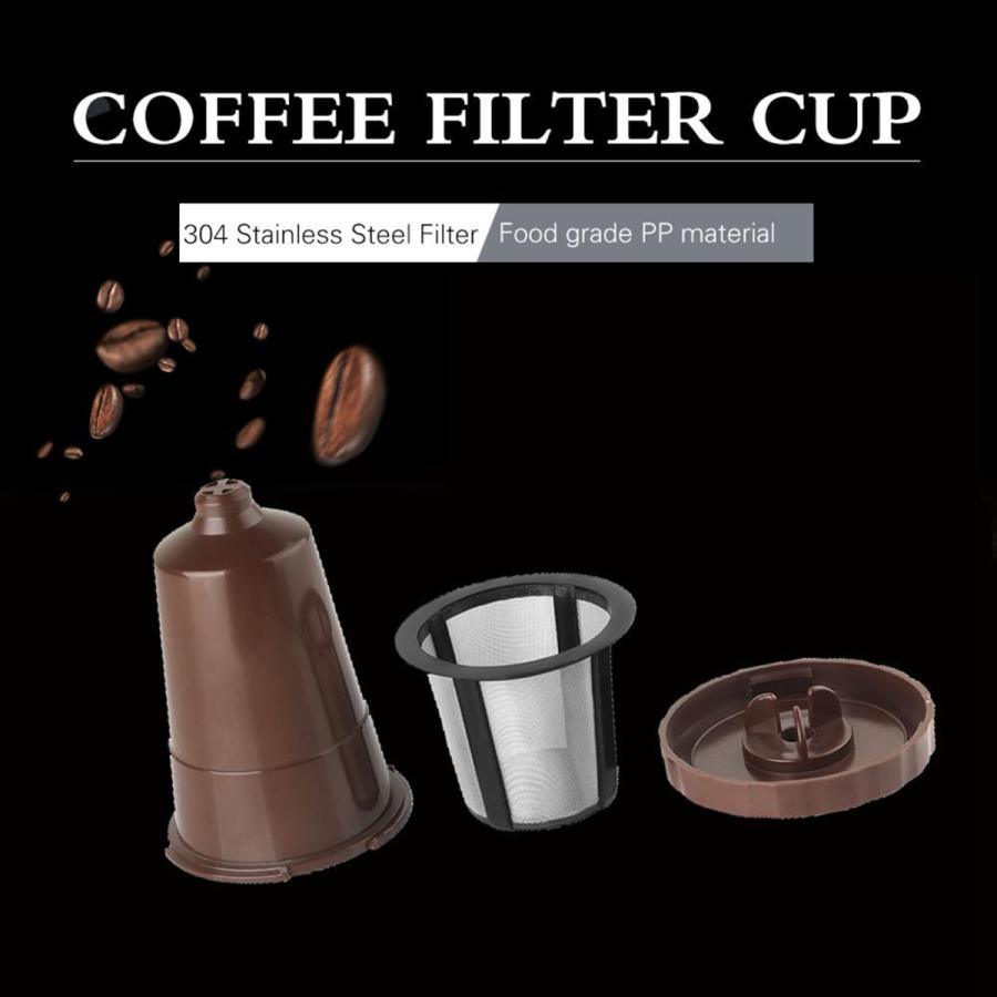カフェバーブラウン用の3x再利用可能なKカップ詰め替え可能なポッドコーヒーフィルター｜stk-shop｜09