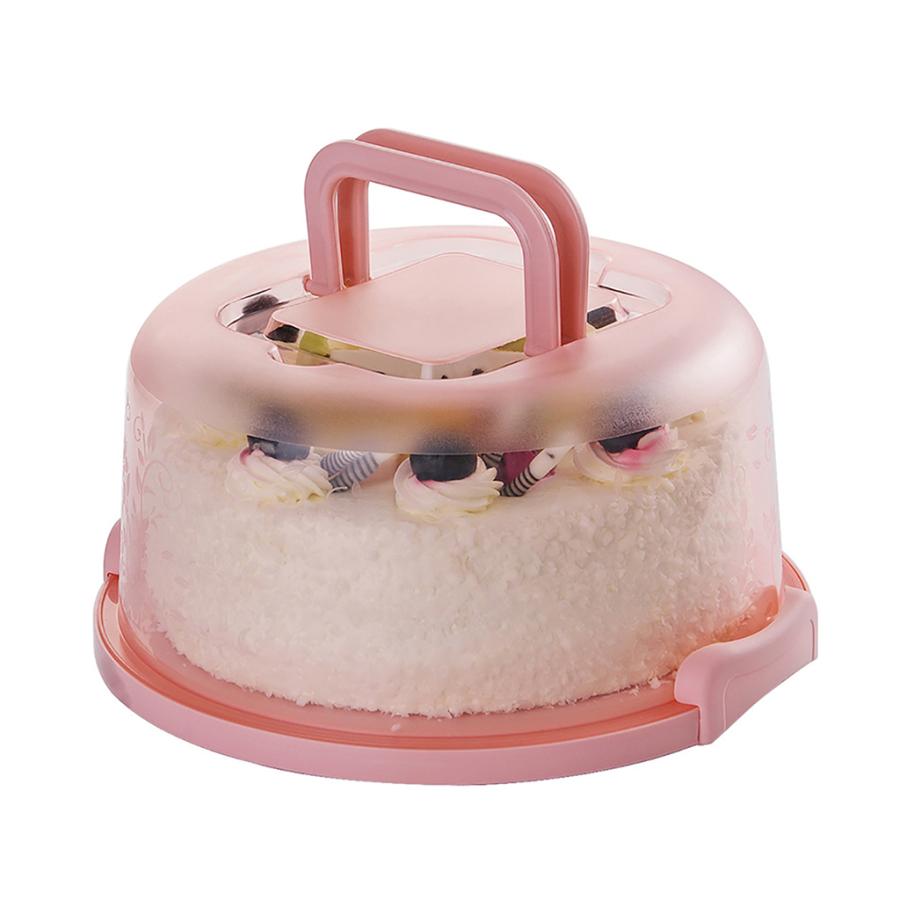 プラスチック製ケーキボックスラウンドケーキ収納キャリアコンテナ