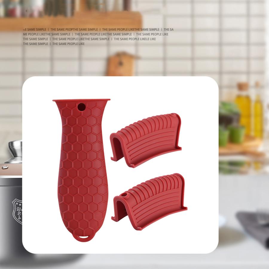 シリコンポットホルダースリーブポットフライパンハンドルカバーグリップキッチンレッド 70027340STKショップ 通販