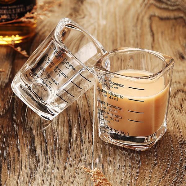 コーヒーカップセット 計量カップ 2個入り ガラス 60ml ショットグラス