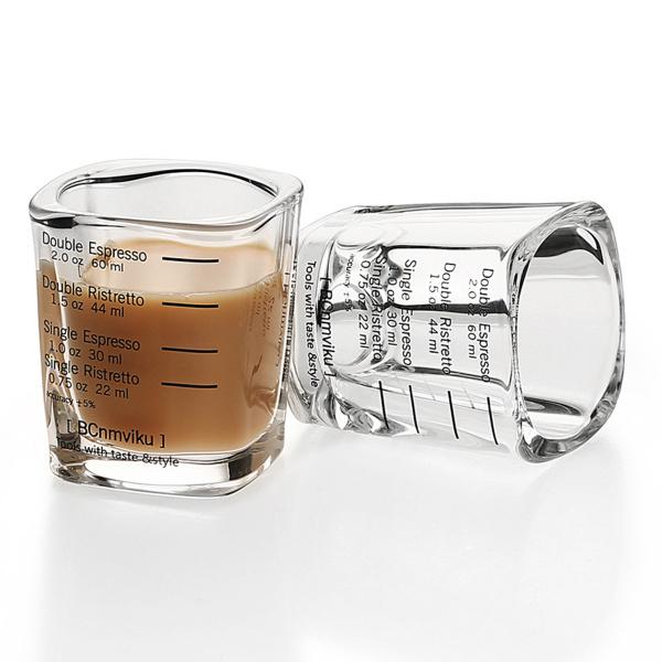 コーヒーカップセット 計量カップ 2個入り ガラス 60ml ショットグラス