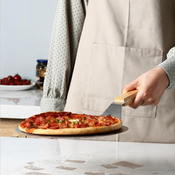 ピザへら 2個のステンレス鋼多機能ピザカッターシャベルへらキッチンアクセサリー
