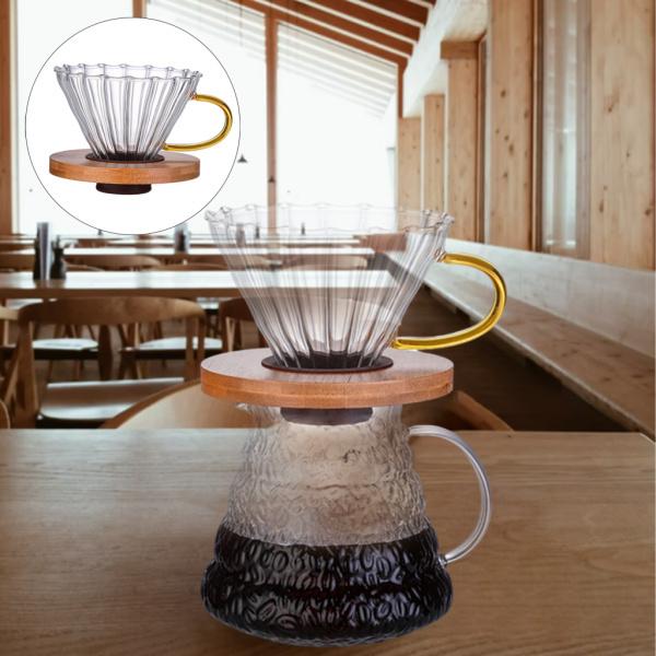 ハンドル付きの大きなコーヒー用の透明なガラス製コーヒードリッパードロップオーバーファンネル｜stk-shop｜04
