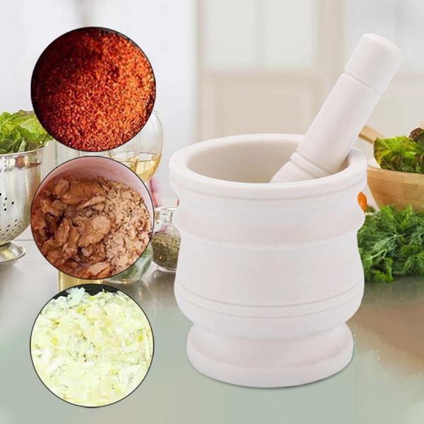 乳鉢乳棒スパイスクラッシャージンジャーガーリックグラインダースパイスツールホワイト 70036329 STKショップ 通販