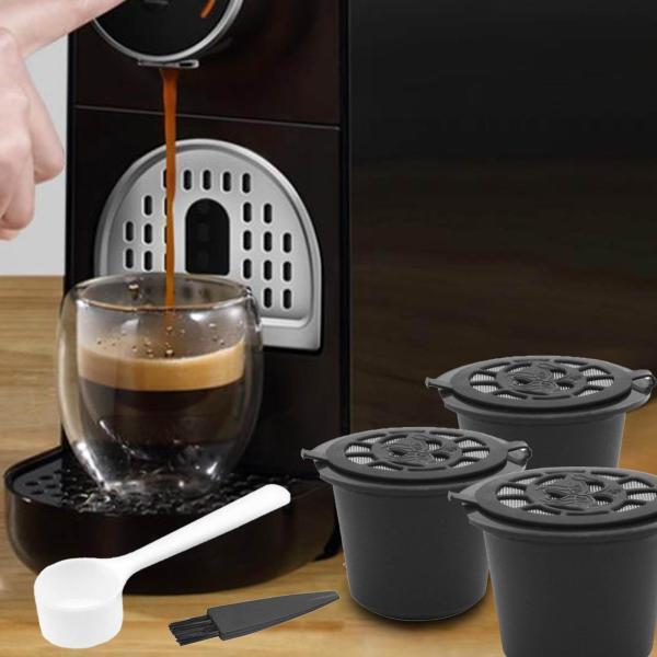 カフェバースタイルBブラック用スプーンコーヒーウェア付きの再利用可能なコーヒーカプセル｜stk-shop｜04