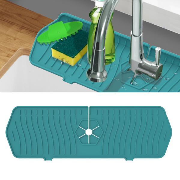 RVカウンターグリーンのシリコン蛇口吸収マットラップアラウンドデザイン｜stk-shop