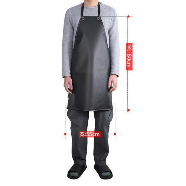 防水エプロン耐油性工業用エプロン作業用食器洗い用エプロン80x55cm