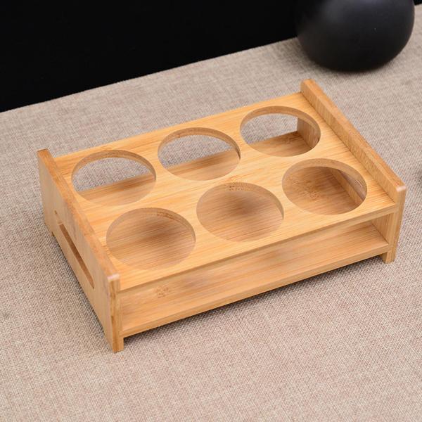 木製ショットグラストレイホルダー ディスプレイラック ドリンクカップ