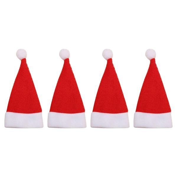 クリスマスミニハット 食器ホルダー カバー サンタ帽子 おしゃれ キュート 食器収納 クリスマス 雰囲気 サンタ ホーム レストラン 装飾 パーティー 4枚セット｜stk-shop｜11