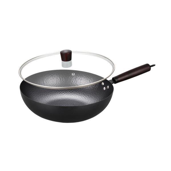 テフロン加工の中華鍋 32 cm ユニバーサル電磁調理器ガス中華なべパン