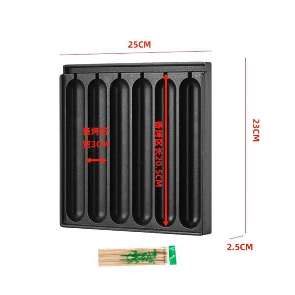 6グリッドソーセージパン、アルミワッフルコーンドッグメーカー、DIY