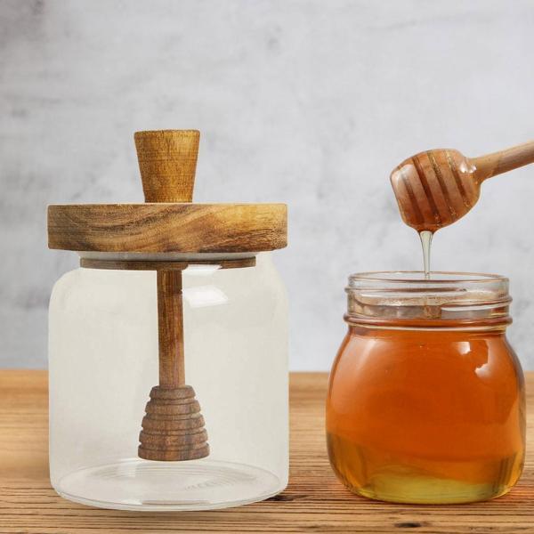 蜂蜜瓶 ガラス蜂の巣  透明 再利用可能 蜂蜜ガラス器具 蜂蜜保存容器 ディスペンサー ウェディングパーティー ホームオフィス シロップ用｜stk-shop｜07