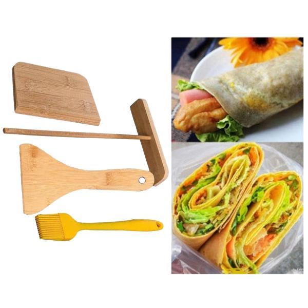 4 個クレープ作成スプレッダーオイルブラシベーキングツール T 字型クレープツールクレープパンメーカーキッチンホームダイニングルームレストラ