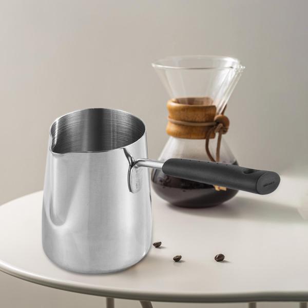 ステンレススチール製トルココーヒーポット お手入れ簡単 滑らかな表面 コーヒーメーカー 250ML｜stk-shop｜06