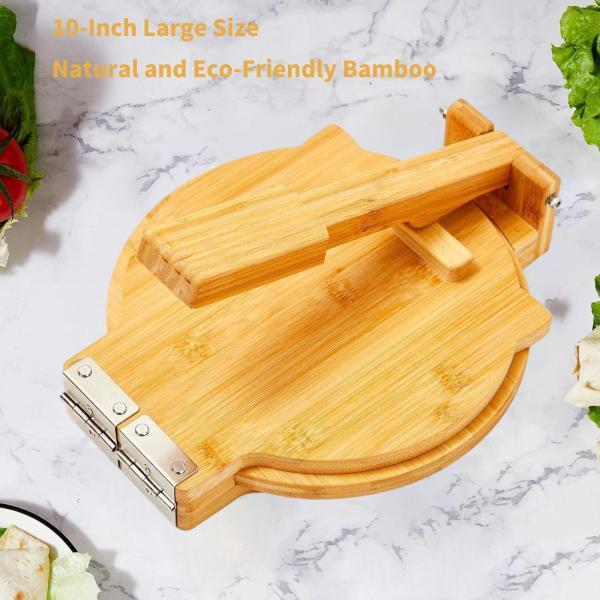 木製のトルティーヤプレスdumplingラッパープレッサー、マニュアル 