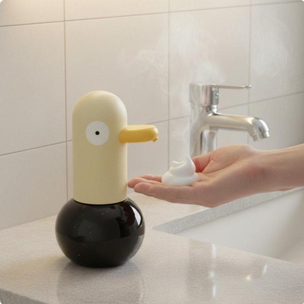 【家庭で使える✨】オートソープディスペンサー 泡 300ml センサー式 泡ソープディスペンサー オート式 赤外線感知 速泡 二段階設定 子供