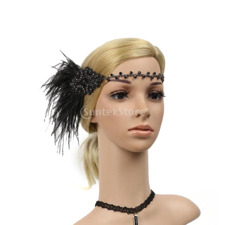 フェザー 羽 ヘアバンド 髪飾り 舞台 衣装アクセサリー 全部黒 Stkショップ 通販 Yahoo ショッピング