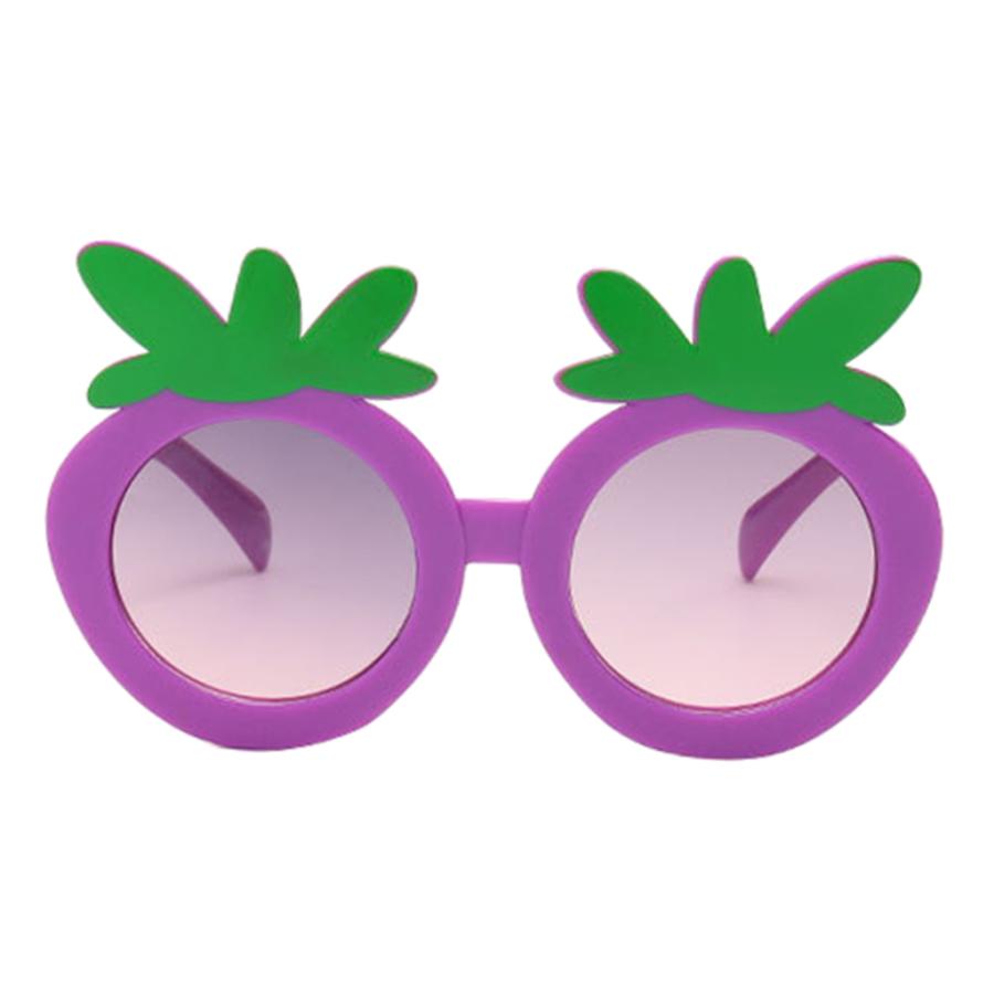 5 好評 子供のサングラスかわいいイチゴサングラス花形紫