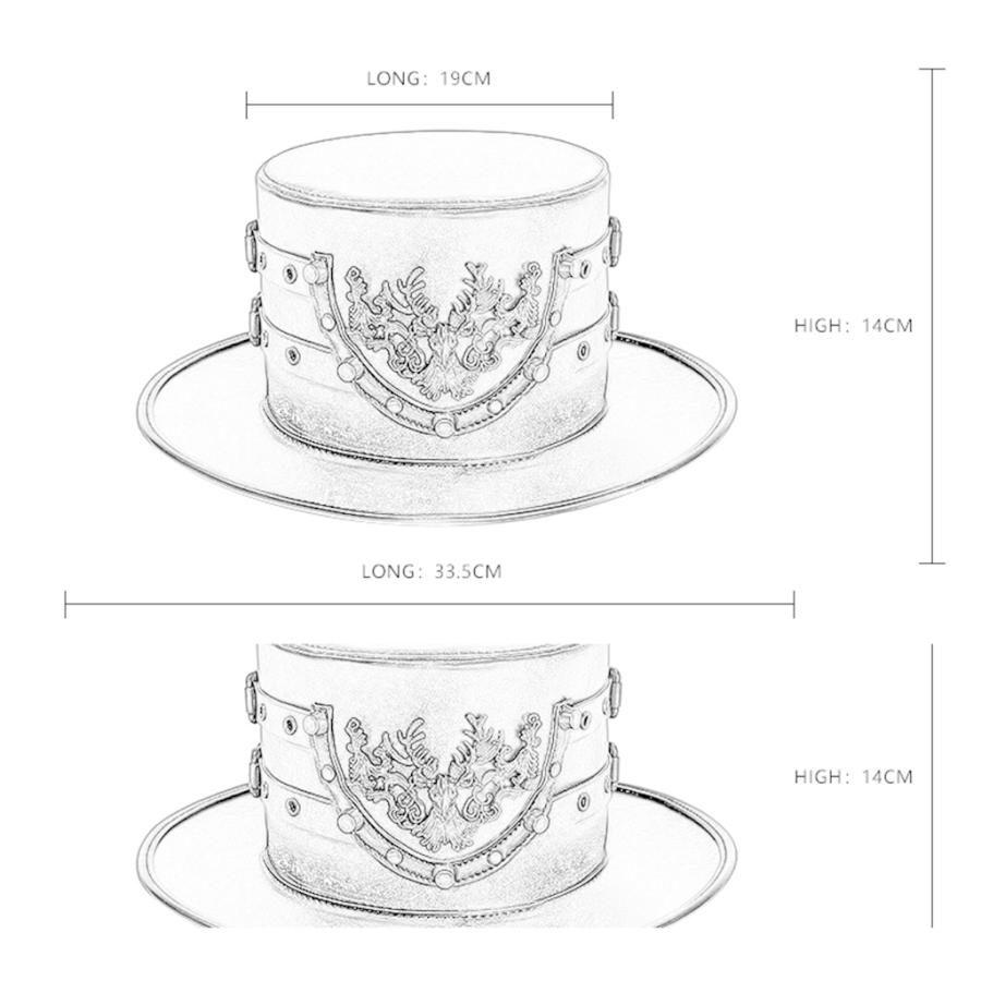 スタイル4 男性シルクハット シルクハット女性黒puレザーマジシャン衣装 Stkショップ 通販 Yahoo ショッピング