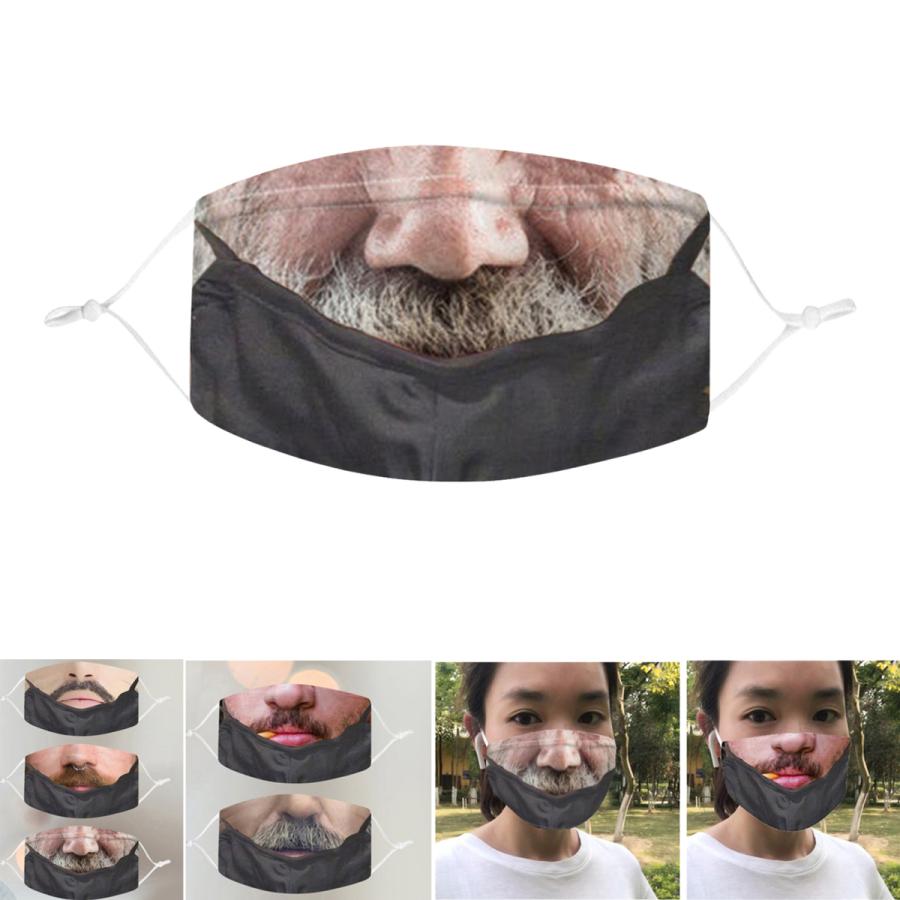面白いフェイスマスク通気性のある洗える口の保護再利用可能な口のマスクE｜stk-shop｜05
