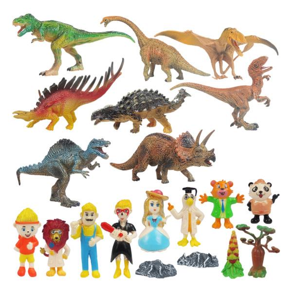 20x恐竜モデルのおもちゃキットセットは、小道具の誕生日の子供たちに物語を伝える教室のディスプレイストーリーのための現実的な興味を喚起する教｜stk-shop｜02