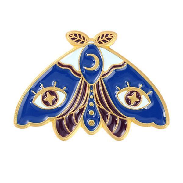 ジュエリーアクセサリー用5x蛾エナメルピンコレクション昆虫シリーズ