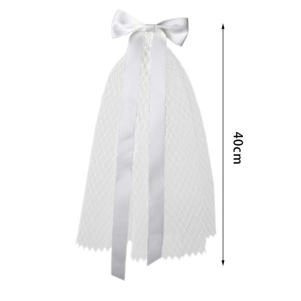 ブライダルショートチュールベールヘッドドレス結婚式の婚約のための白い帽子A｜stk-shop｜08