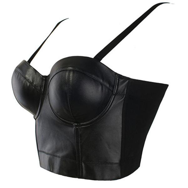 新しいコレクション 女性ブラトップスパゲッティキャミソールレザータンククロップトップ75x22CM38〜85Cブラック ジャージ、スウェットトップス 新しいコレクション 女性ブラトップスパゲッティキャミソールレザータンククロップトップ75x22CM38〜85Cブラック ジャージ、スウェットトップス