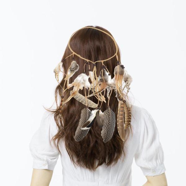インディアンフェザーカチューシャ ヘアアクセサリー コスプレ写真 