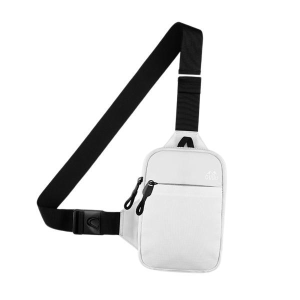 アウトドア スポーツ トレッキング ジム用 ジッパー ポケット付きスポーツ チェスト バッグ ウォレット ホワイト 71044854STK