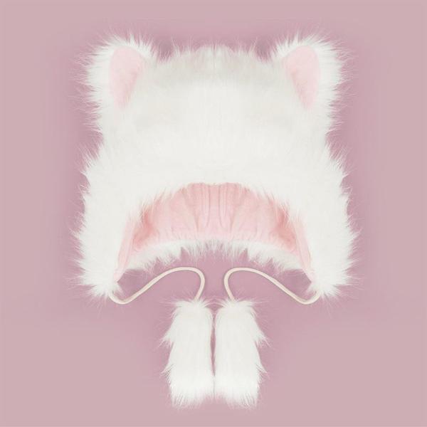 猫 ぬいぐるみ 帽子 ユニセックス かわいい 携帯 ファッション 面白い 正月 アウトドア ピンク｜stk-shop｜06
