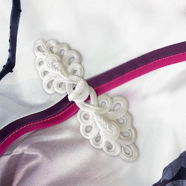 中国結びカエルボタン縫製ファスナーチャイナドレスステージ衣装セーター白｜stk-shop｜07