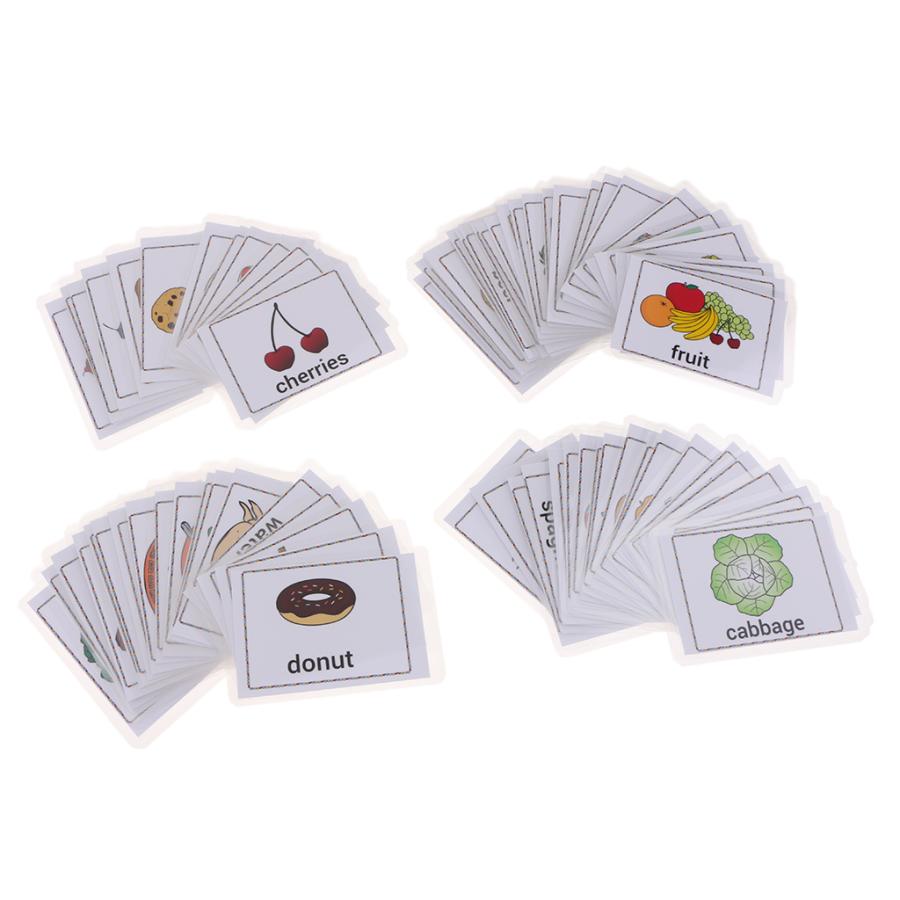 約80枚 フラッシュカード ワードカード カードゲーム 食べ物 絵本 英語 語彙 赤ちゃん 初期教育｜stk-shop｜04