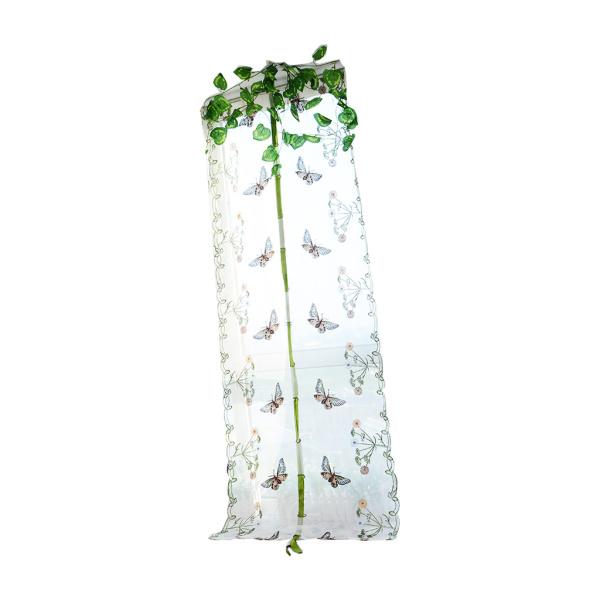 パストラルバタフライチュールローマンカーテン刺繍シアーホワイト0.8x2m｜stk-shop｜07