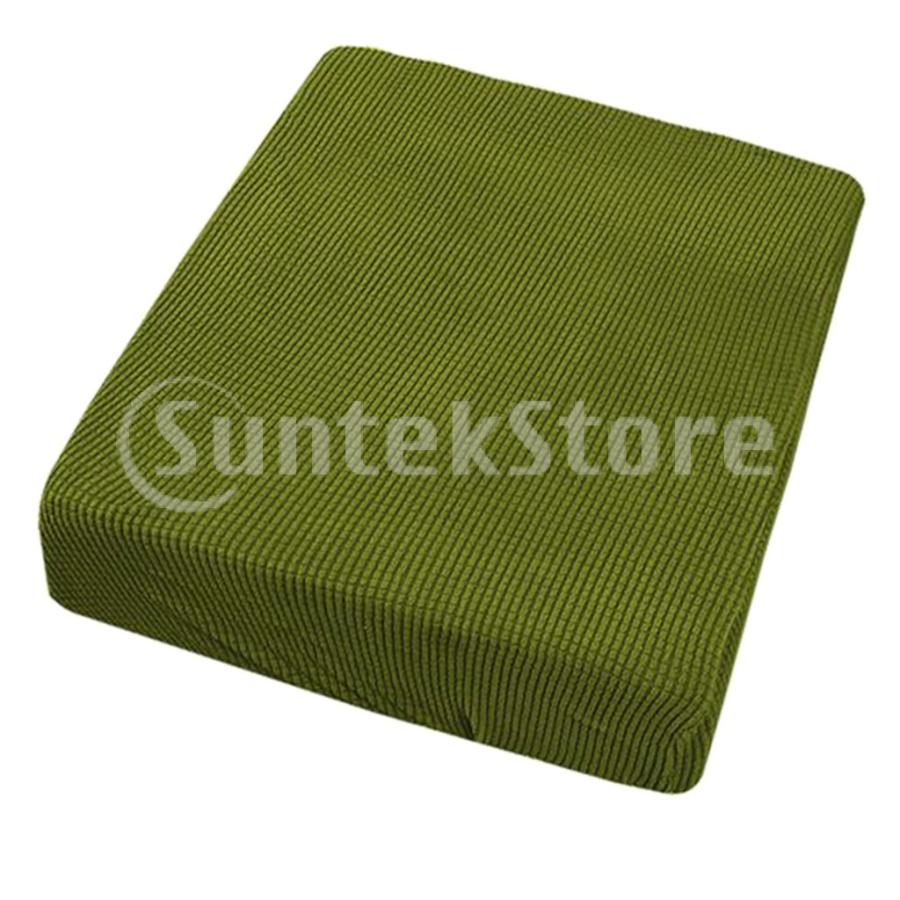 ジャカードストレッチソファソファーチェアシートクッションスリップカバーグリーン 1人乗り 72013459STKショップ 通販