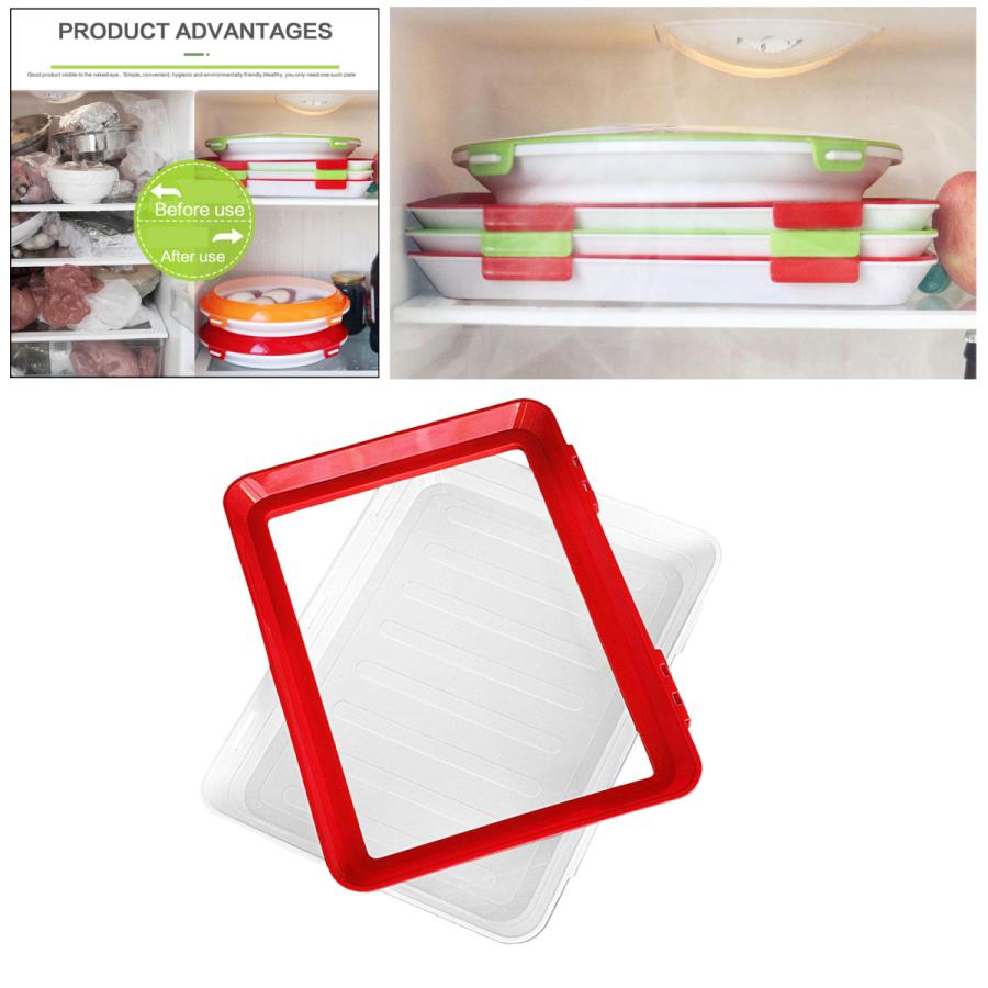 食品保存トレイフレッシュトレイフードトレイ積み重ね可能な赤い長方形 Stkショップ 通販 Yahoo ショッピング