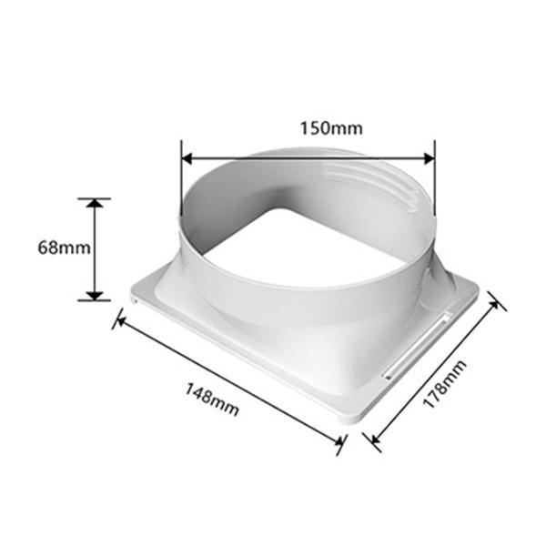 排気ダクトパイプアダプター排気ホースコネクタカプラーユニバーサル交換ポータブルエアコン用スライドPVC排気ホース5.9インチ｜stk-shop｜08