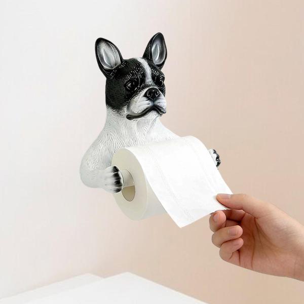 犬用トイレットペーパーホルダー、ディスペンサー フレンチブルドッグ