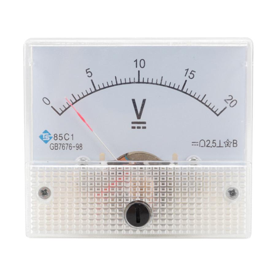 絶対一番安い 無料 85C1アナログパネルメーター電圧計DCボルト電圧計DC0-20V