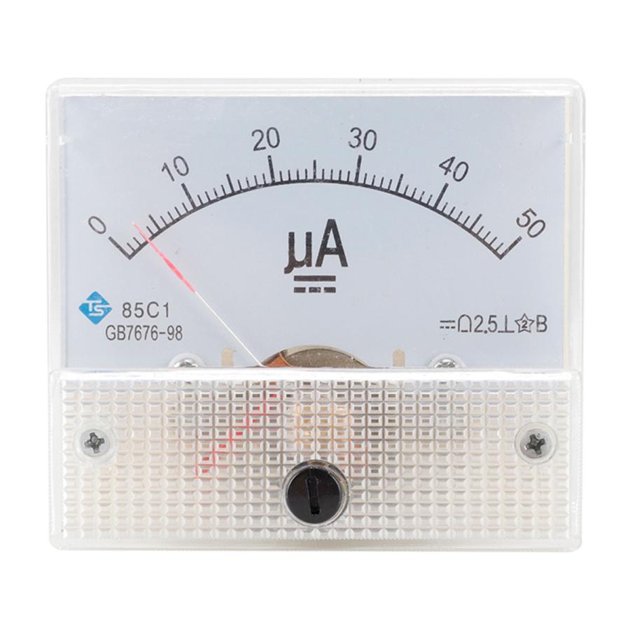 アナログパネルAMPマイクロアンペア電流電流計メーターDCDC 0-50uA