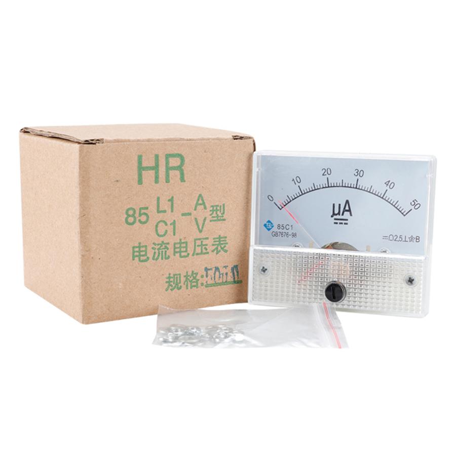 アナログパネルAMPマイクロアンペア電流電流計メーターDCDC 0-50uA