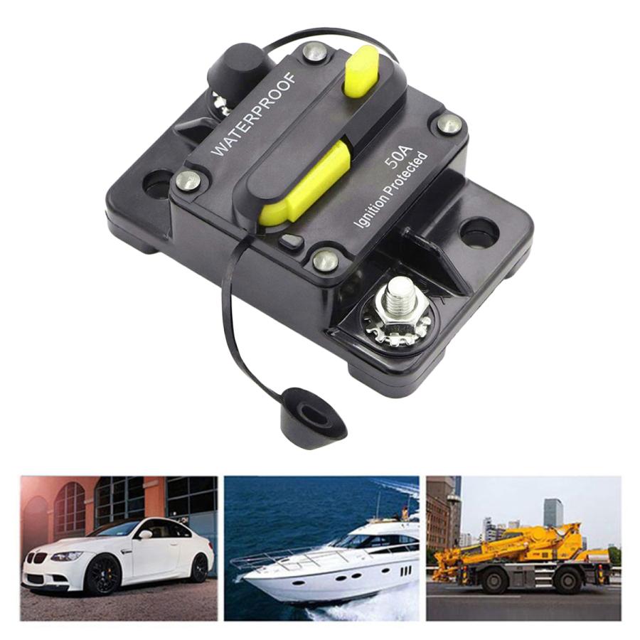 30-300AMPサーキットブレーカーIP67防水12V-48V手動リセットヒューズ