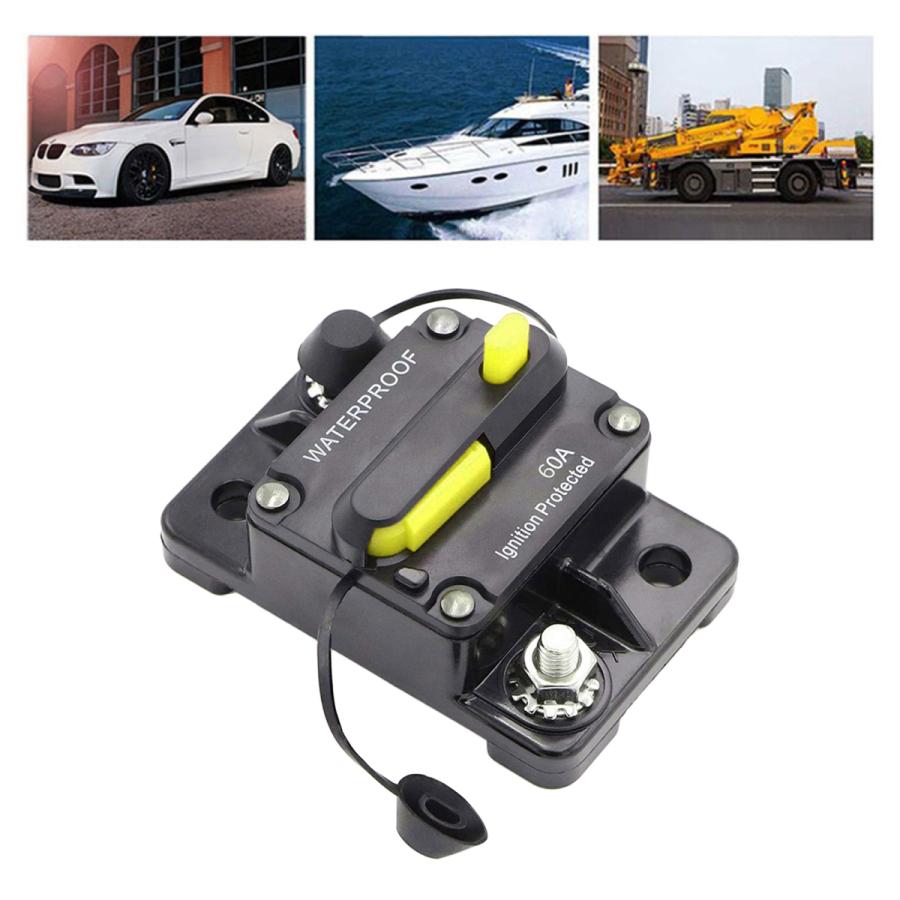 30-300AMPサーキットブレーカーIP67防水12V-48V手動リセットヒューズ60A|stk-shop|05