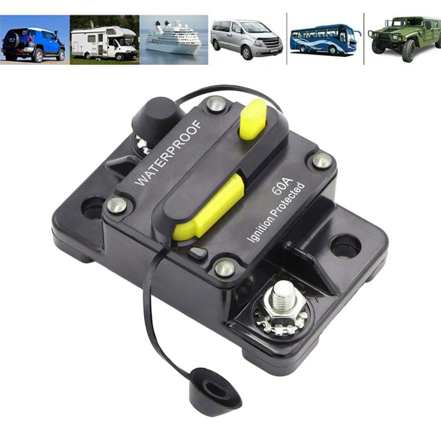 30-300AMPサーキットブレーカーIP67防水12V-48V手動リセットヒューズ60A|stk-shop|06