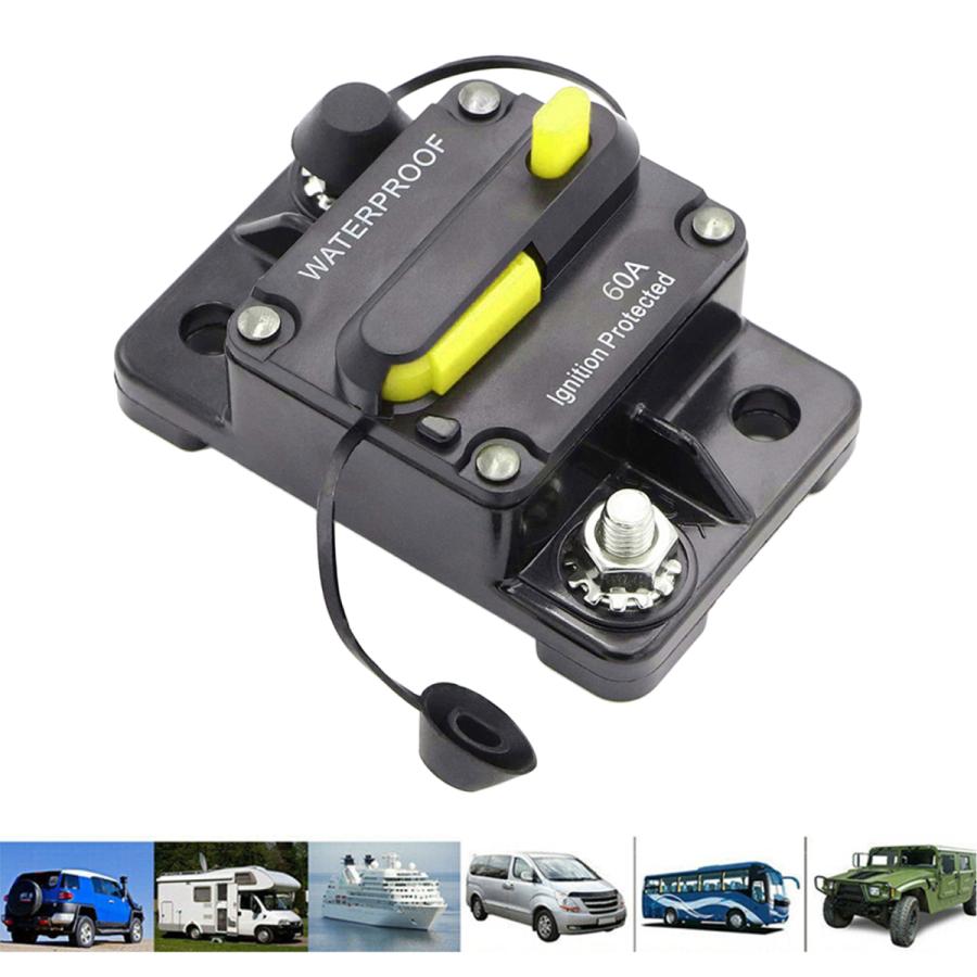30-300AMPサーキットブレーカーIP67防水12V-48V手動リセットヒューズ60A|stk-shop|07
