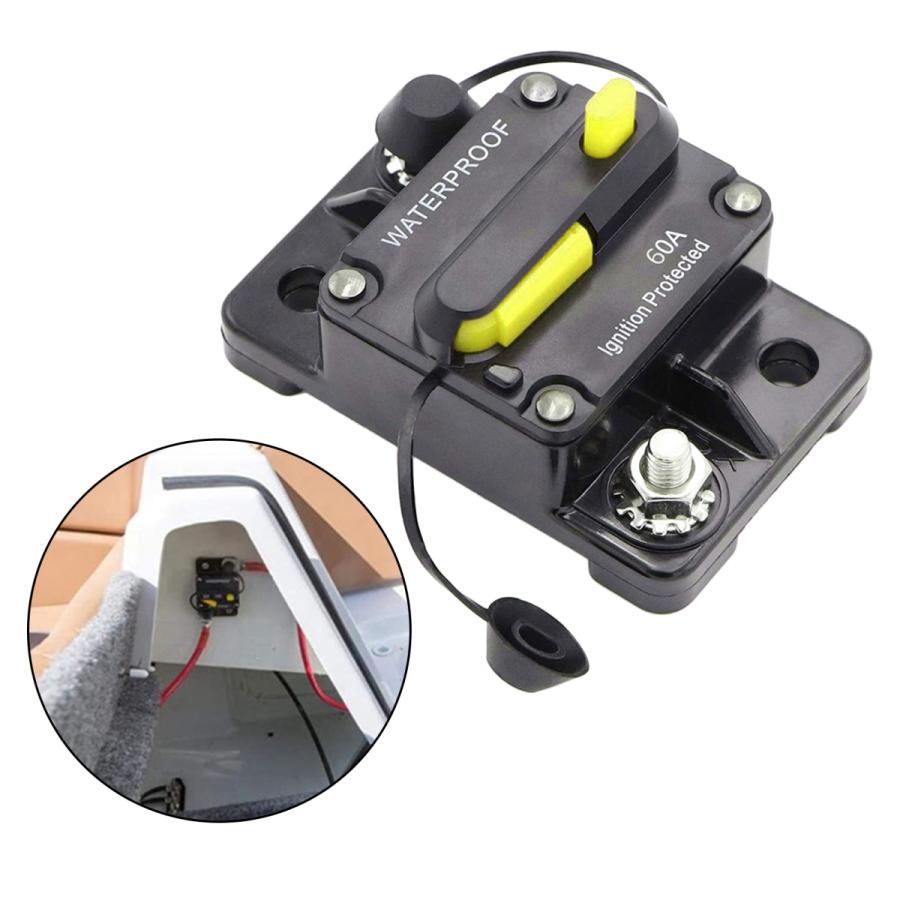 30-300AMPサーキットブレーカーIP67防水12V-48V手動リセットヒューズ60A|stk-shop|08