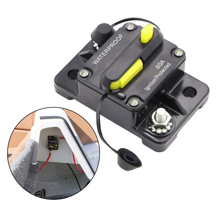 30-300AMPサーキットブレーカーIP67防水12V-48V手動リセットヒューズ