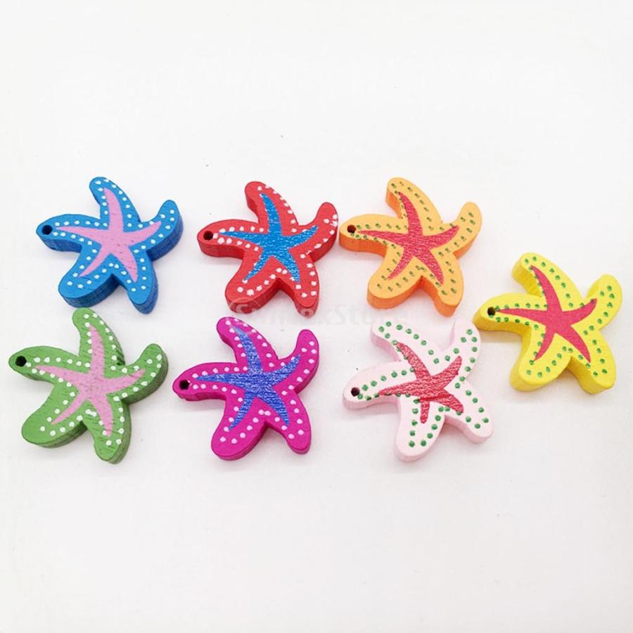 木製ボタン 衣装の装飾 カラフル ヒトデ形 手作り クラフト かわいい 約100個 Stkショップ 通販 Yahoo ショッピング